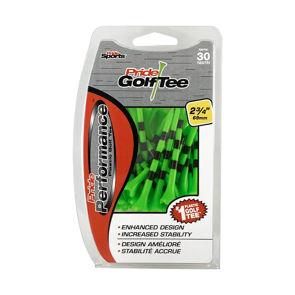 Pride Performance green and black stripe packaging. 