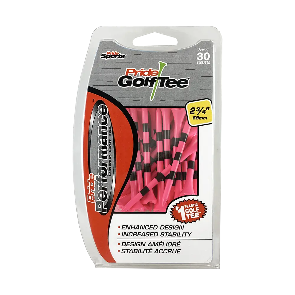 Pride Performance citrus pink stripe packaging. 