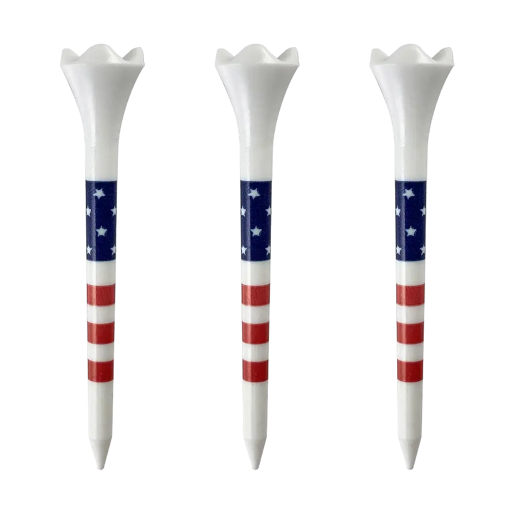 Three Pride Performance® Stars and Stripes Golf Tees