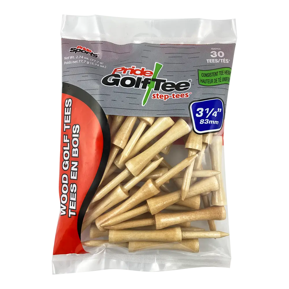 Pack of Pride Golf Tee wood tees.