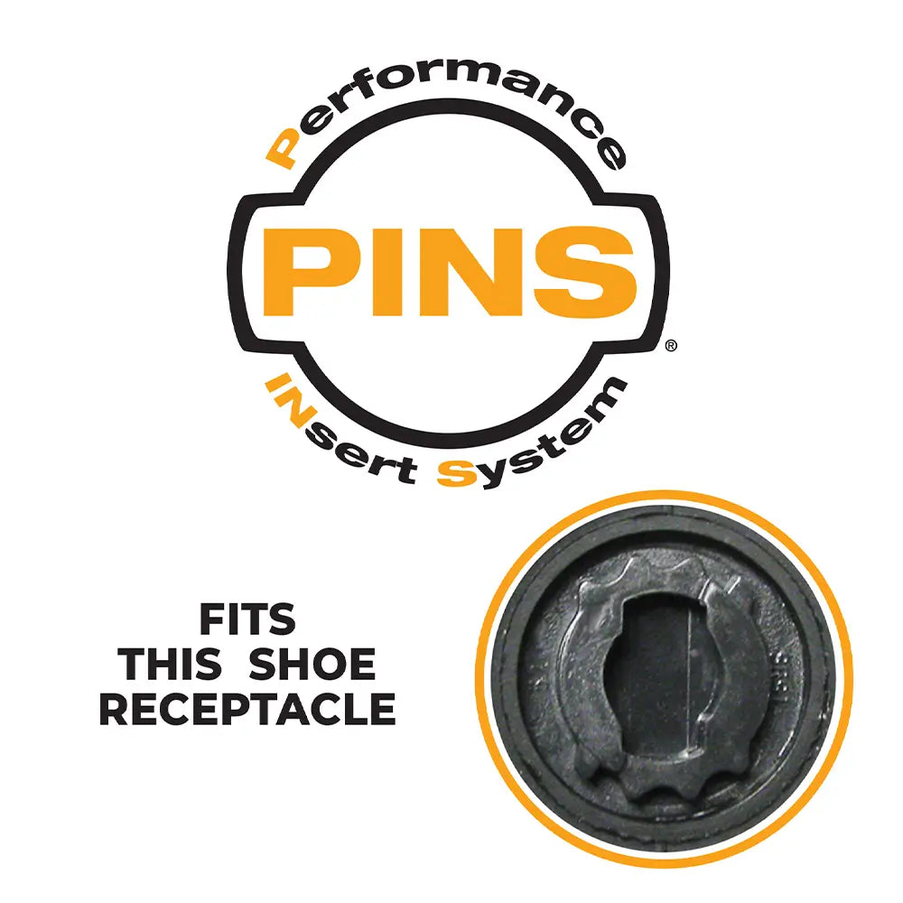 Stealth Golf Spikes showing the pins fitting shoe receptacle. 