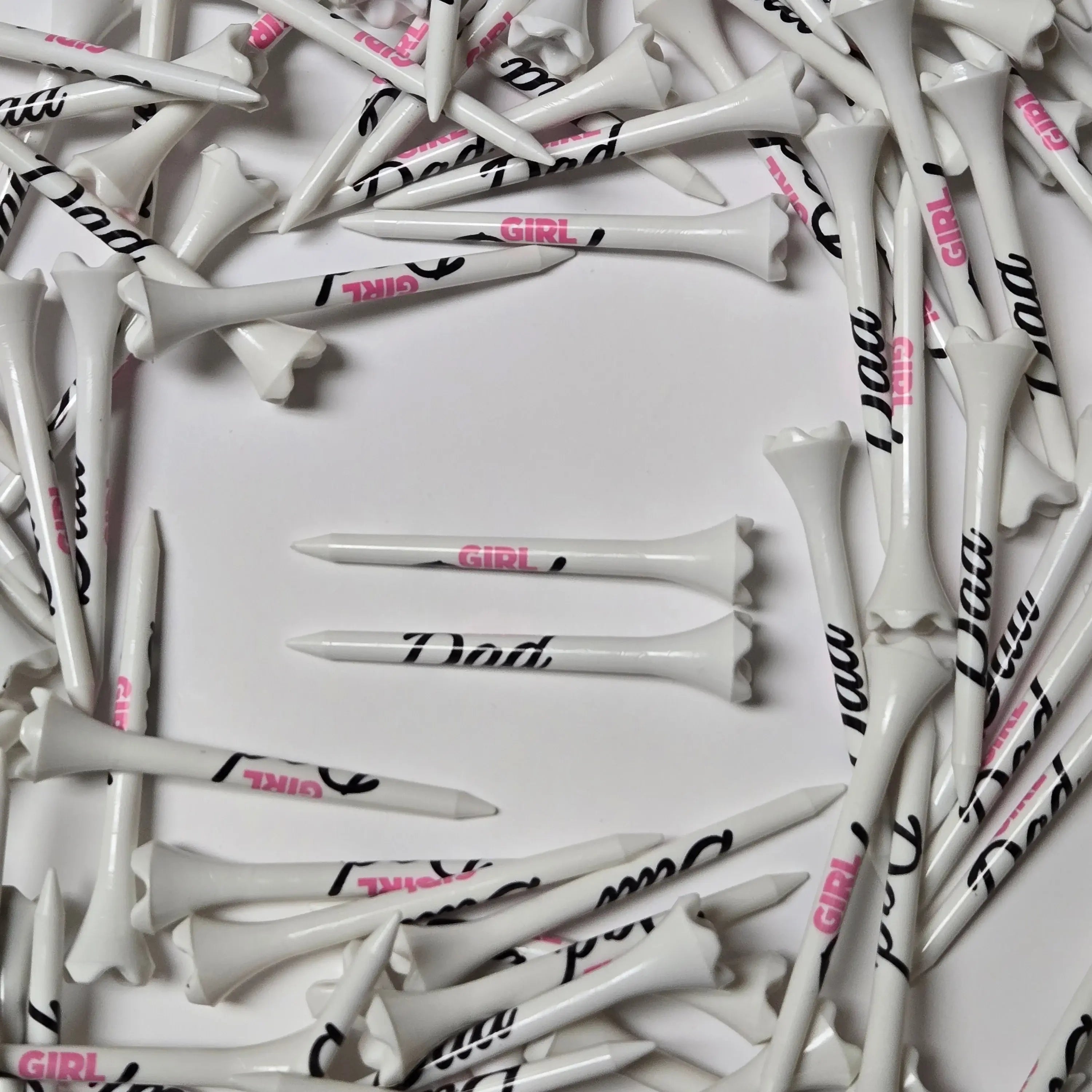 2-3/4" Pride Performance® Girl Dad Golf Tees, 100 ct Value Bag