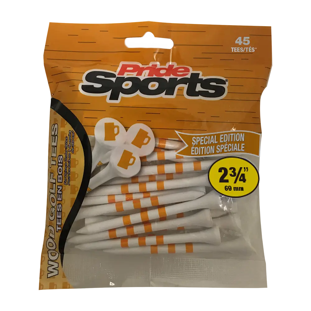 Pride Sports 2.75" novelty beer mug golf tees packaging.
