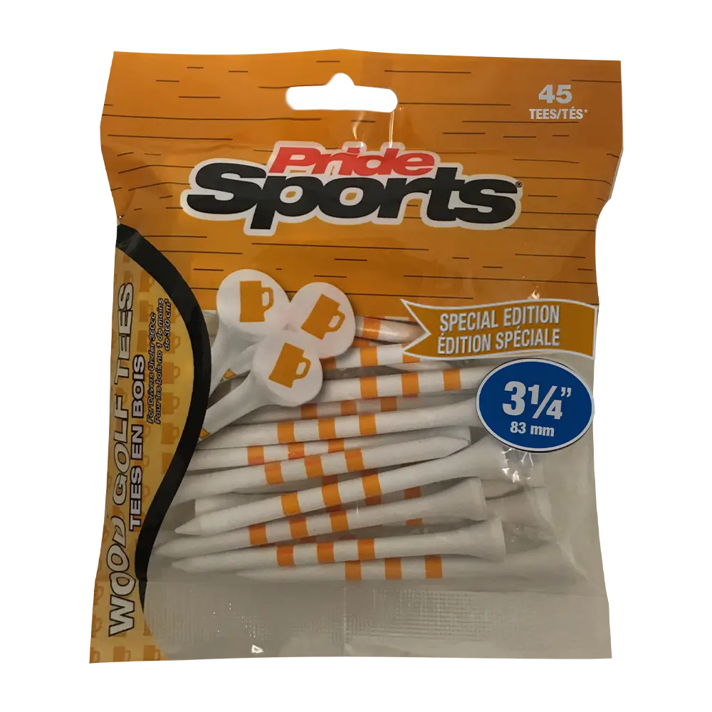 Pride Sports 3.25" novelty beer mug golf tees packaging.