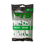 Package of PrideSports 4" white PTS golf tees.