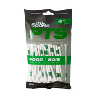 Package of PrideSports 4" white PTS golf tees.