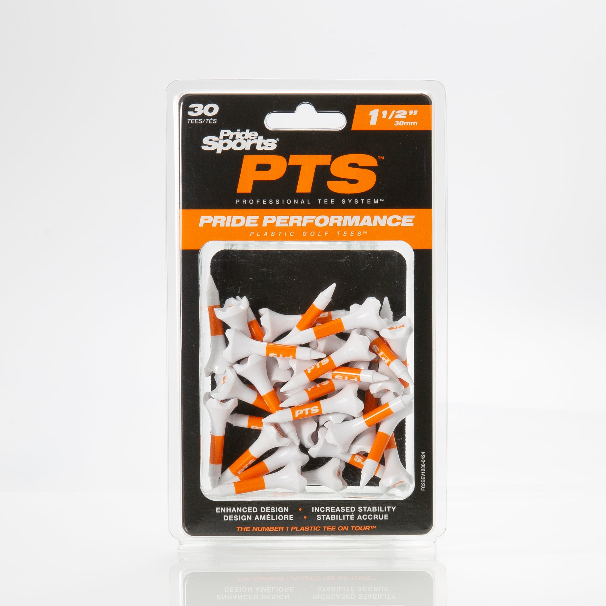 Professional Tee System® (PTS) Pride Performance® Plastic Tees - 30ct Packs