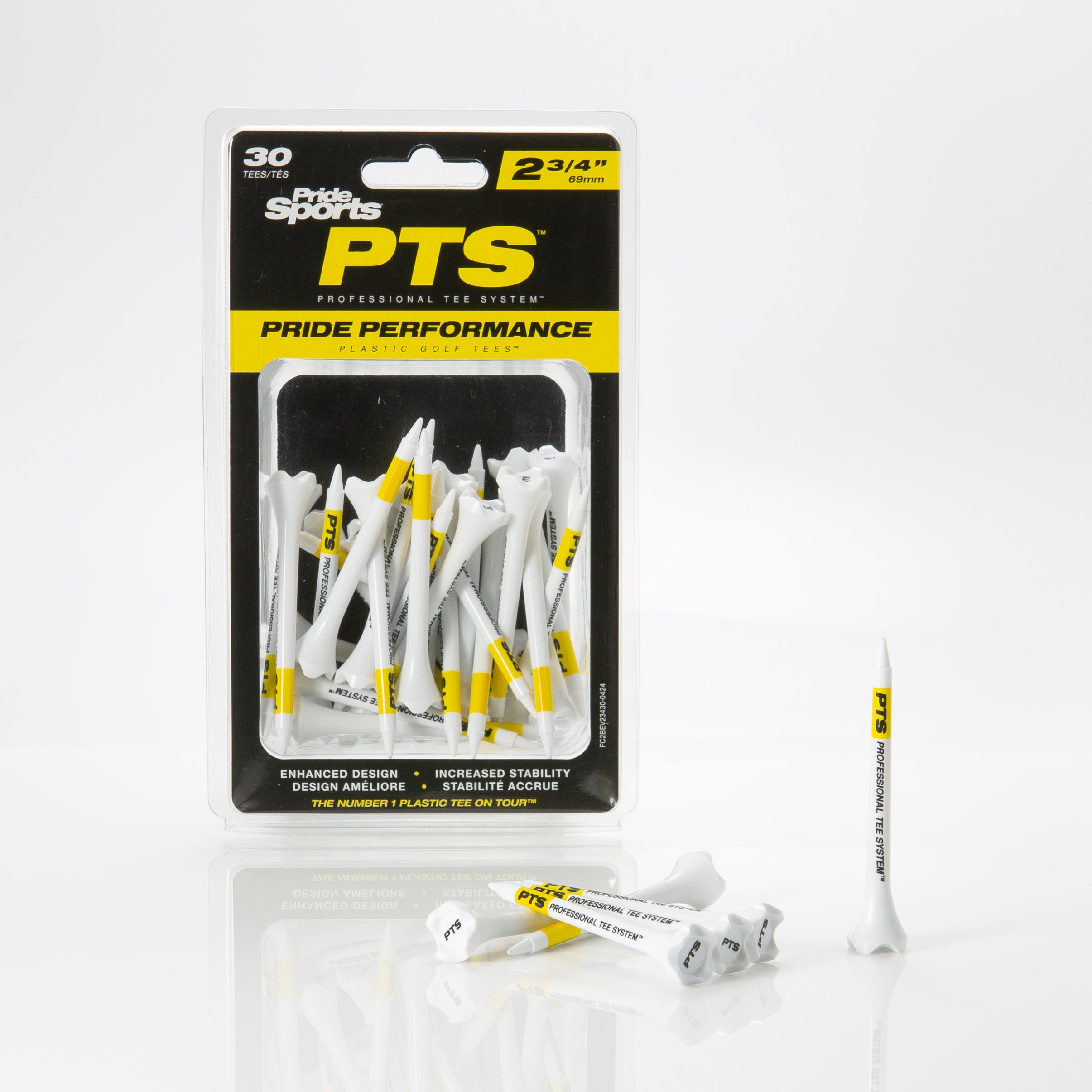 Professional Tee System® (PTS) Pride Performance® Plastic Tees - 30ct Packs