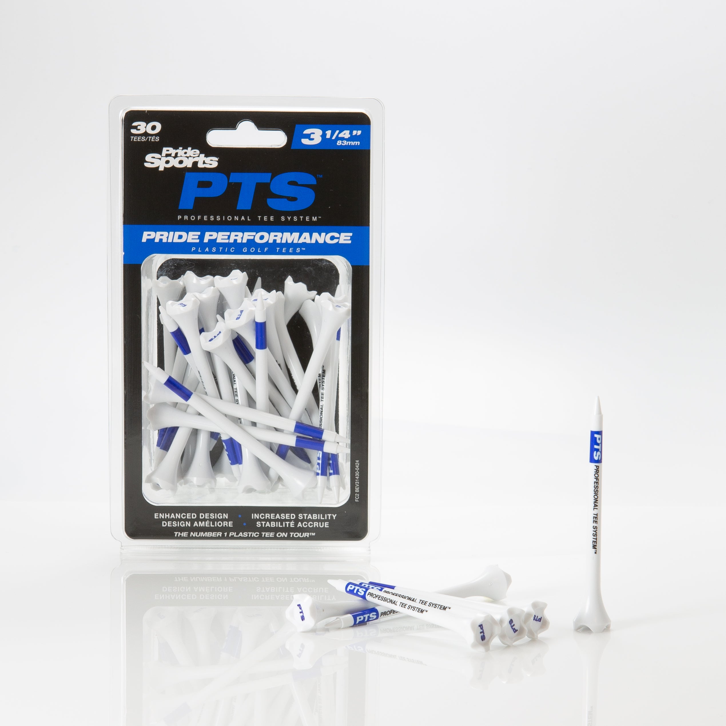 Professional Tee System® (PTS) Pride Performance® Plastic Tees - 30ct Packs