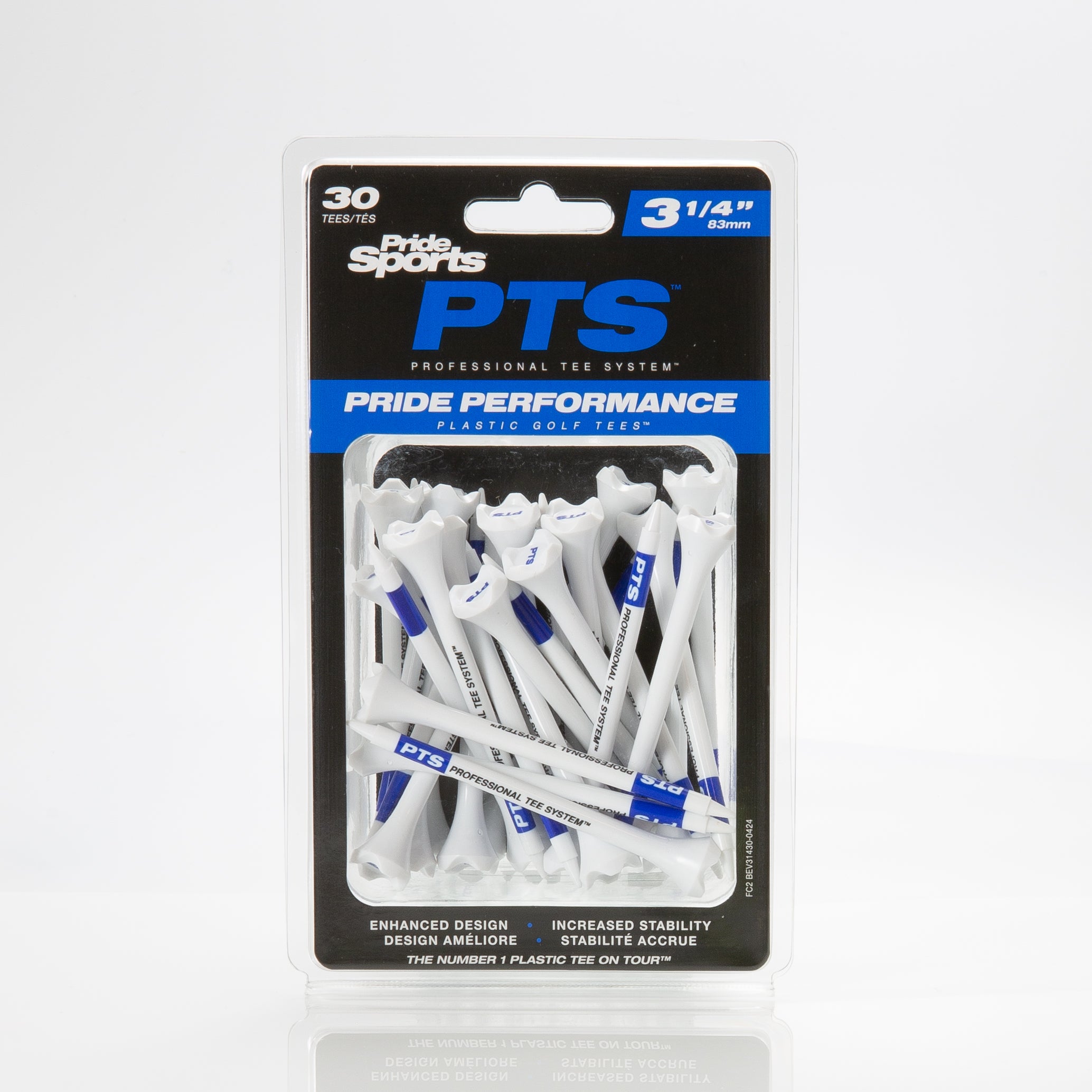 Professional Tee System® (PTS) Pride Performance® Plastic Tees - 30ct Packs