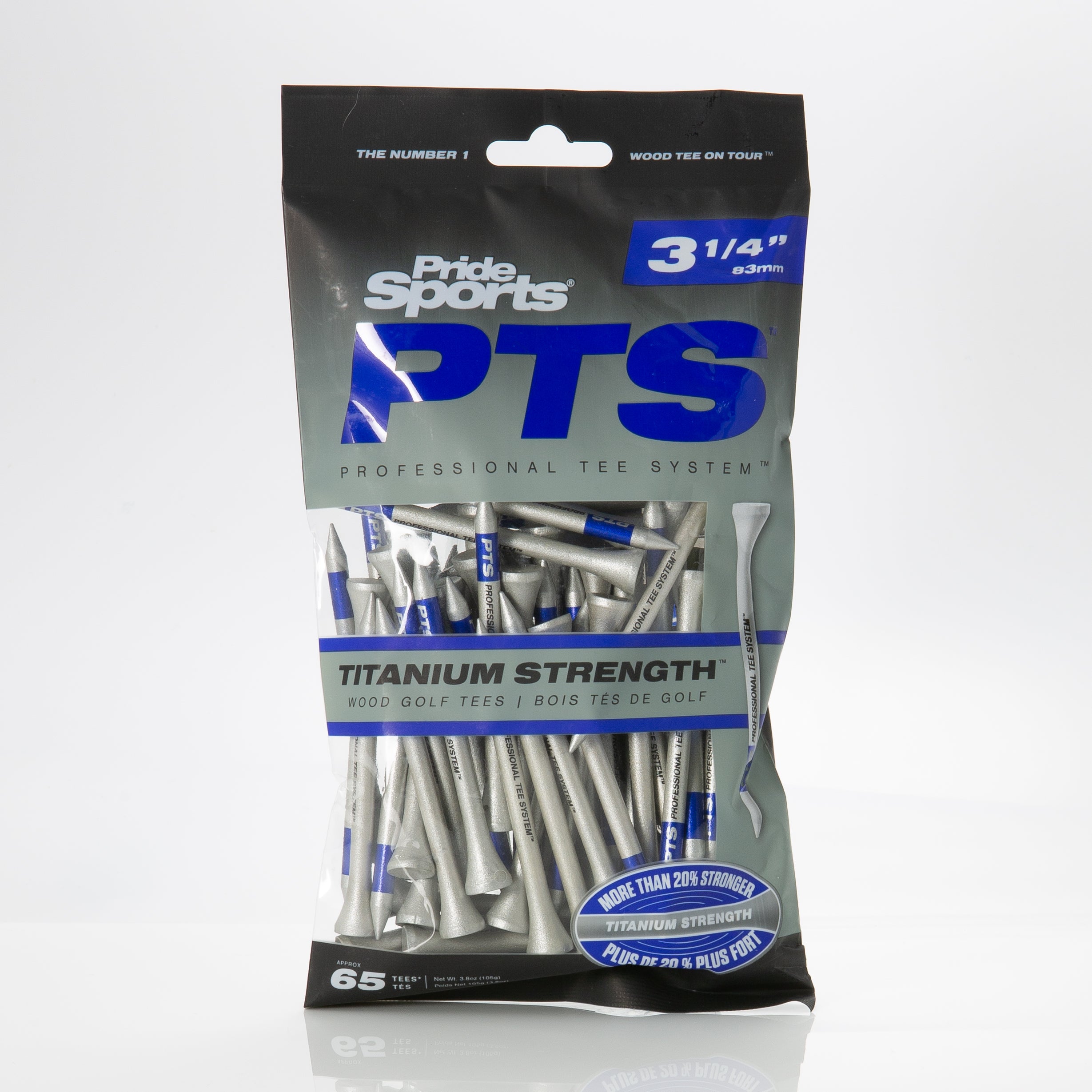 Professional Tee System™ (PTS) - 3 1/4" Titanium Strength™ Wood Golf Tees
