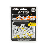 Pride Sports PTS combo pack golf tee packaging.