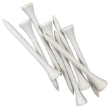 Eight white 3 1/4" Pride Golf Tee® Packs stacked on one another. 
