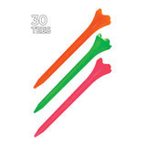 Three different neon colors of the Pride Performance® Plastic Tees