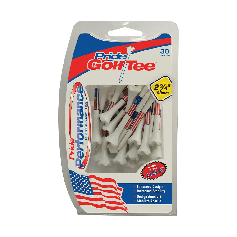 Packaging of Pride Golf Tee american flag golf tees.