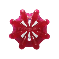 Front view of the Pulsar Golf Spikes berry/white.
