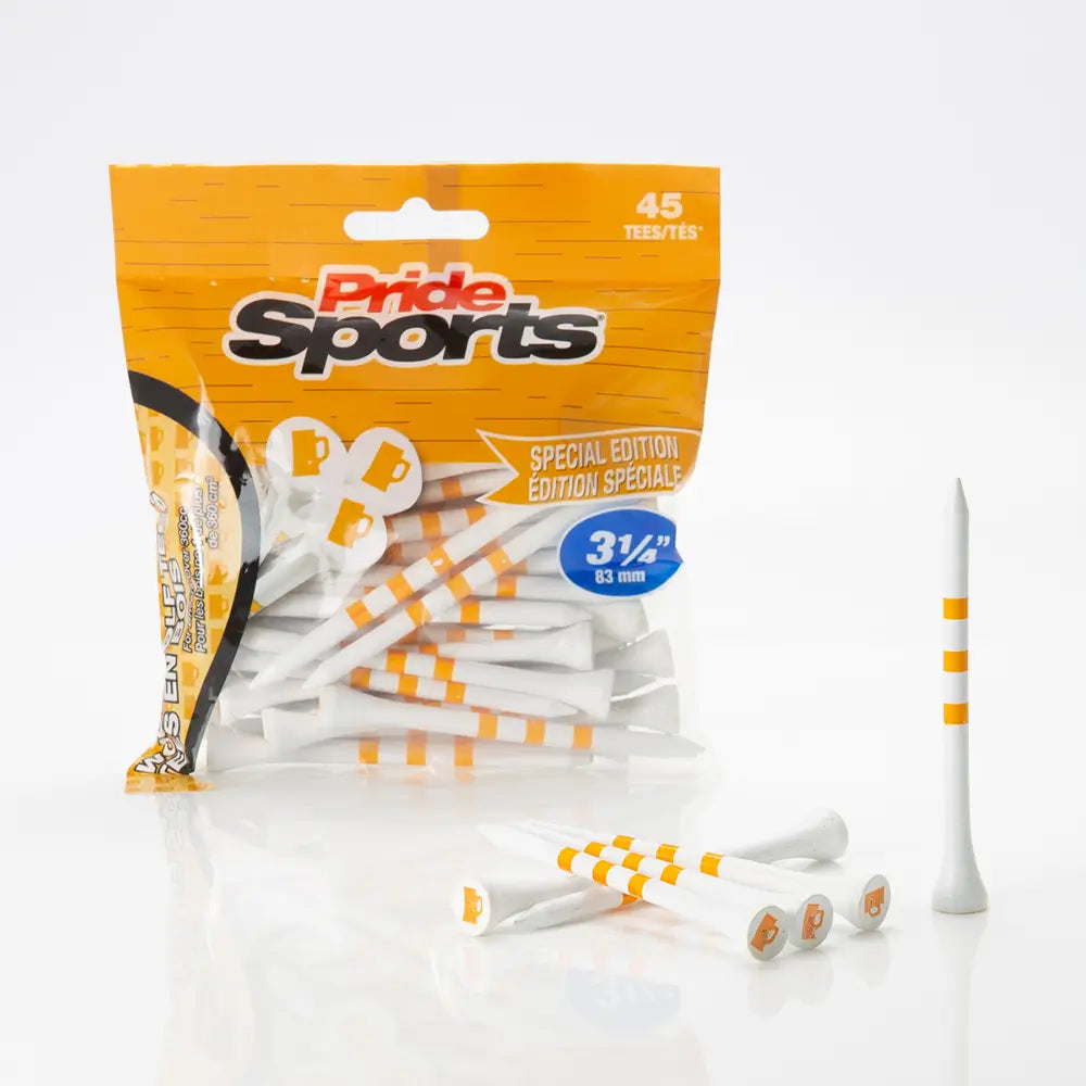 Pride Sports 3.25" novelty beer mug golf tees packaging with tees on a white background