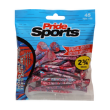 2-3/4" Paint Splatter Tee packaging in red/blue colors with "Pride Sports" as the label.