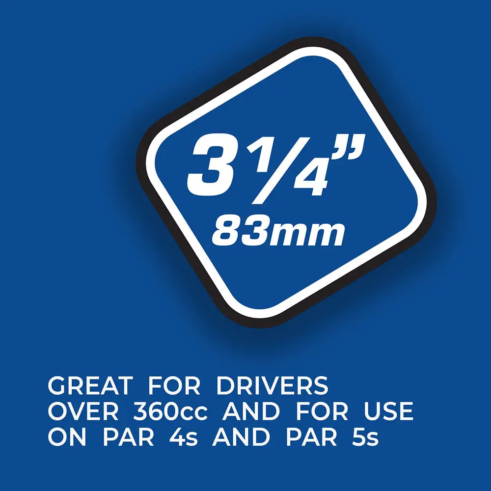 Measurement label with '3 1/4" 83mm' on a blue background