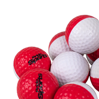 Eight of the two tone foam practice balls.