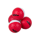 Four of the two tone foam practice balls.