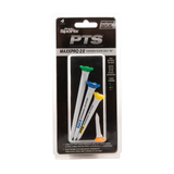 PTS mixed packaging with select different tees next to the package. 