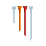 Four different lengths of the Zarma® FLYtee® Golf Tee.