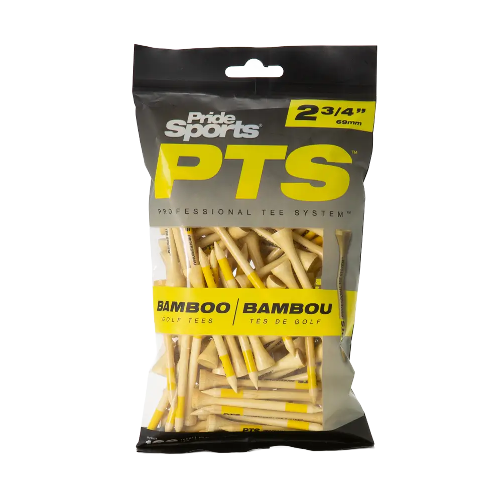 Pride Sports PTS bamboo tees with yellow stripes packaging. 
