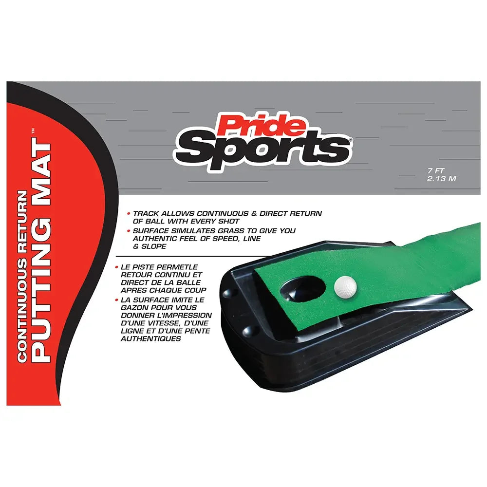 Picture of the continuous return putting mat packaging. 