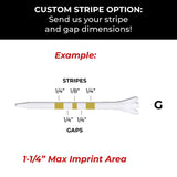 2 ¾" Zarma® FLYtee® Custom Striped Golf Tees