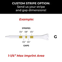 2 ¾" Zarma® FLYtee® Custom Striped Golf Tees