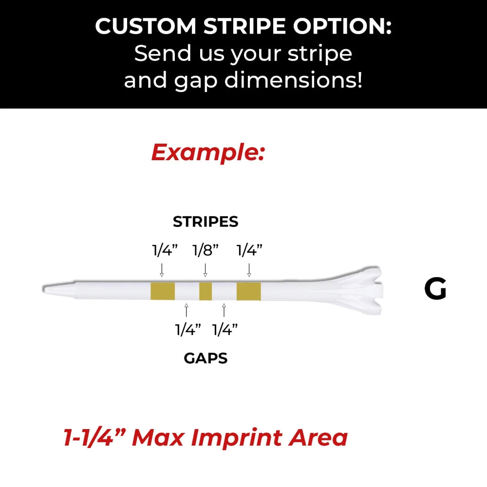 2 ¾" Zarma® FLYtee® Custom Striped Golf Tees