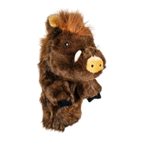 A boar-shaped golf club head cover.