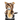 A bobcat-shaped golf club head cover sitting in a golf bag, with a club peeking out.