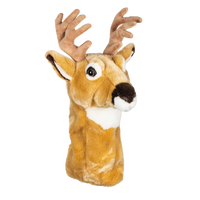 A deer-shaped golf club head cover.