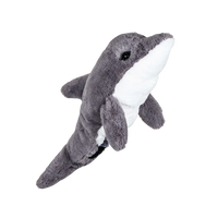 A dolphin-shaped golf club head cover.