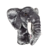 An elephant-shaped golf club head cover.