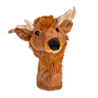 An elk-shaped golf club head cover.
