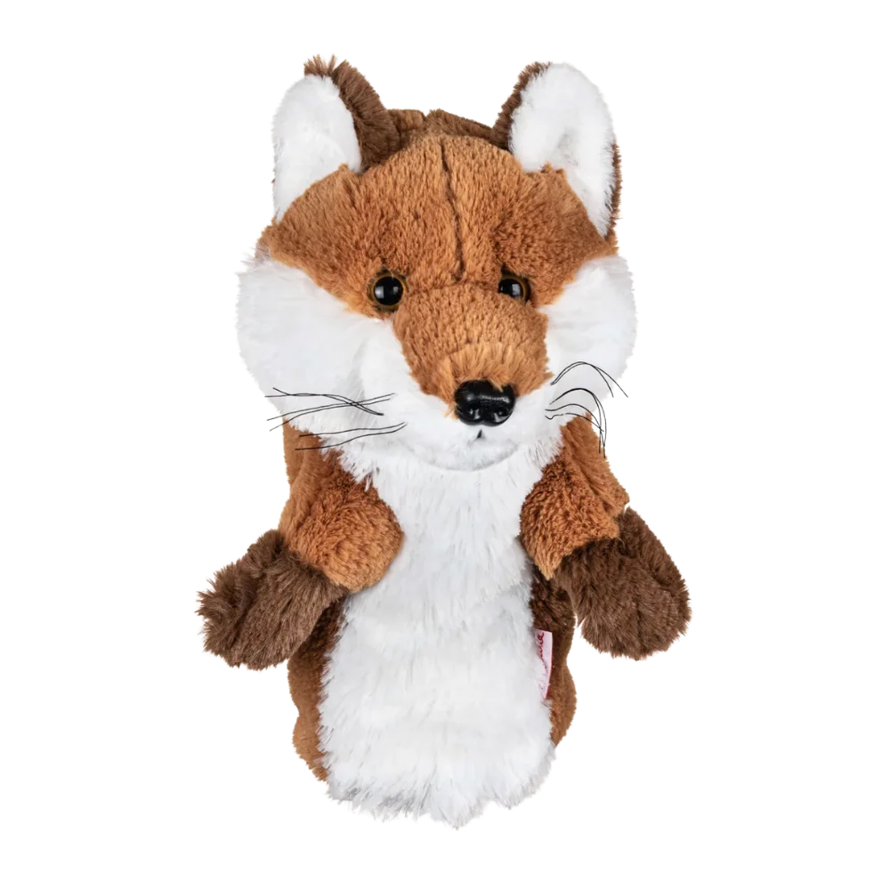 A fox-shaped golf club head cover.