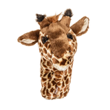 A giraffe-shaped golf club head cover.