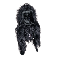 A gorilla-shaped golf club head cover.