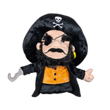 A pirate-shaped golf club head cover.