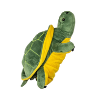 A turtle-shaped golf club head cover.