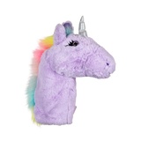 A unicorn-shaped golf club head cover.