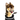 A wolf-shaped golf club head cover sitting in a golf bag, with a club peeking out.