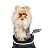 Golf club headcover shaped like a plush Yorkshire Terrier dog.