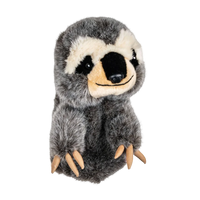A golf club head cover shaped like a plush sloth.