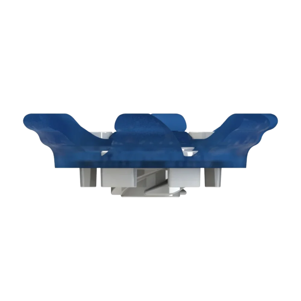 Side angle of blue Pivix Golf Spikes