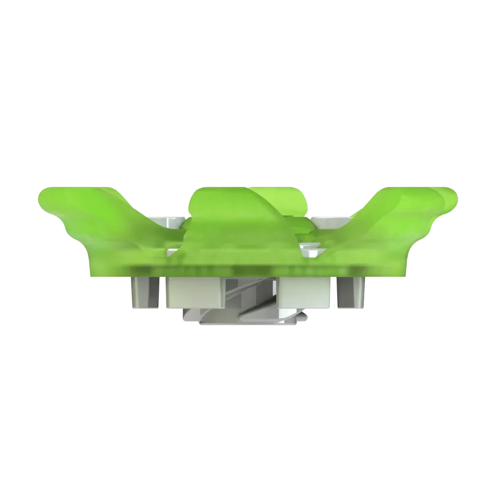 Side angle of green Pivix Golf Spikes