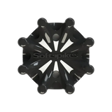 Front angle of black Pulsar Golf Spikes